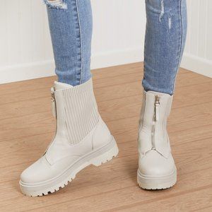 East Lion Corp The Right Attitude Platform Zipper Booties